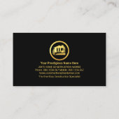 Carte De Visite Faux Gold Handyman Tools Building (Dos)