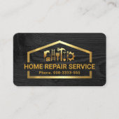Carte De Visite Faux Gold Handyman Tools Building Frame (Devant)