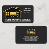 Carte De Visite Faux Gold Home Camion de déménagement (Devant / Derrière)