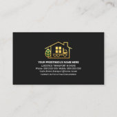 Carte De Visite Faux Gold Home Transport mobile (Dos)