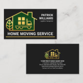 Carte De Visite Faux Gold Home Transport mobile (Devant / Derrière)