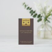 Carte De Visite Faux Gold Justice Scales avocat (Debout devant)
