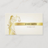 Carte De Visite Faux Gold Lady Justice Procureur professionnel (Devant)