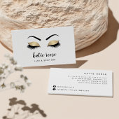 Carte De Visite Faux Gold Lashes & Brows Beauté