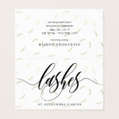 Carte De Visite Faux Gold Lashes Calligraphie Lash Artiste Afterca (Extérieur déplié)
