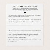 Carte De Visite Faux Gold Lashes Calligraphie Lash Artiste Afterca (Intérieur déplié)