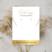 Carte De Visite Faux Gold Logo Écouteurs modernes Colliers Écran