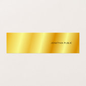 Carte De Visite Faux Gold Metallic Look Modèle Moderne Élégant (Extérieur déplié)