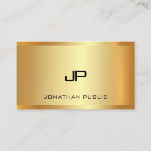Carte De Visite Faux Gold Modèle moderne élégant