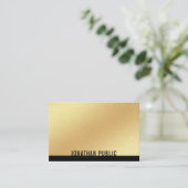 Carte De Visite Faux Gold Modèle Professionnel Moderne (Debout devant)