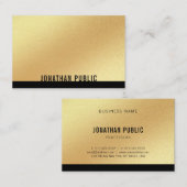 Carte De Visite Faux Gold Modèle Professionnel Moderne (Devant / Derrière)