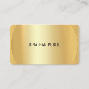 Carte De Visite Faux Gold Modèle Professionnel Moderne