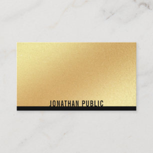 Carte De Visite Faux Gold Modèle Professionnel Moderne Élégant