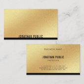 Carte De Visite Faux Gold Modèle Professionnel Moderne Élégant (Devant / Derrière)