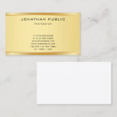 Carte De Visite Faux Gold Modern Simple Élégant Modèle élégant (Devant / Derrière)