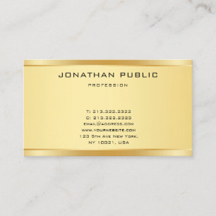 Carte De Visite Faux Gold Modern Simple Élégant Modèle élégant