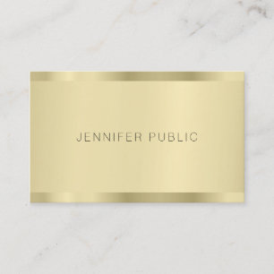 Carte De Visite Faux Gold Moderne Design Simple Modèle Élégant
