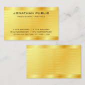 Carte De Visite Faux Gold Moderne Élégant Finition Silk Premium (Devant / Derrière)