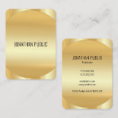 Carte De Visite Faux Gold Moderne Élégant Modèle sur mesure Luxe (Devant / Derrière)