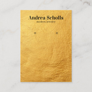 Carte De Visite Faux GOLD Moderne Gras Bijoux Écran d'oreille