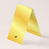 Carte De Visite Faux Gold Moderne Monogramme Élégant Modèle (Dos)