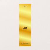 Carte De Visite Faux Gold Moderne Monogramme Élégant Modèle (Extérieur déplié)
