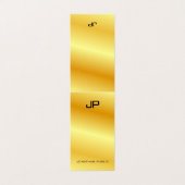Carte De Visite Faux Gold Moderne Monogramme Élégant Modèle Luxe (Extérieur déplié)
