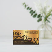 Carte De Visite Faux Gold Numéros financiers Vague (Debout devant)