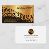 Carte De Visite Faux Gold Numéros financiers Vague (Devant / Derrière)