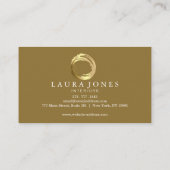 Carte De Visite Faux Gold Painted Circle Designer (Dos)