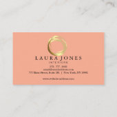 Carte De Visite Faux Gold Painted Circle Designer (Dos)
