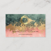 Carte De Visite Faux Gold Painted Circle Designer (Dos)