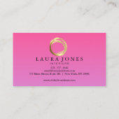Carte De Visite Faux Gold Painted Circle Designer Business Card (Dos)