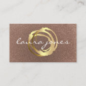 Carte De Visite Faux Gold Painted Circle Designer Business Card (Devant)