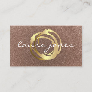 Carte De Visite Faux Gold Painted Circle Designer Business Card