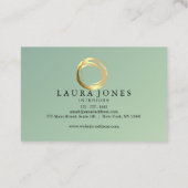 Carte de visite Faux Gold Peint Cercle Designer (Dos)