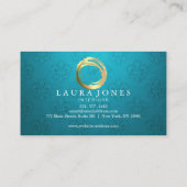 Carte De Visite Faux Gold Peint Cercle Designer (Dos)