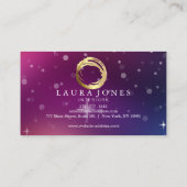 Carte De Visite Faux Gold Peint Cercle Designer (Dos)