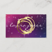 Carte De Visite Faux Gold Peint Cercle Designer (Devant)