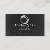 Carte De Visite Faux Gold Peint Cercle Designer (Dos)