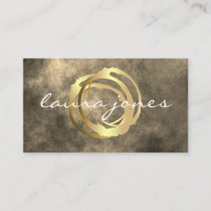 Carte De Visite Faux Gold Peint Cercle Designer