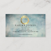 Carte de visite Faux Gold Peint Cercle Designer (Dos)