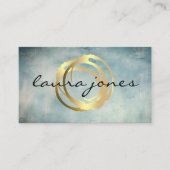 Carte de visite Faux Gold Peint Cercle Designer (Devant)