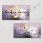 Carte de visite Faux Gold Peint Cercle Designer (Devant / Derrière)