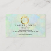 Carte de visite Faux Gold Peint Cercle Designer (Dos)