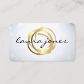 Carte de visite Faux Gold Peint Cercle Designer (Devant)