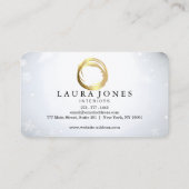Carte de visite Faux Gold Peint Cercle Designer (Dos)