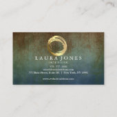 Carte de visite Faux Gold Peint Cercle Designer (Dos)