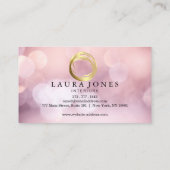 Carte de visite Faux Gold Peint Cercle Designer (Dos)