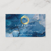 Carte De Visite Faux Gold Peint Cercle Designer (Dos)